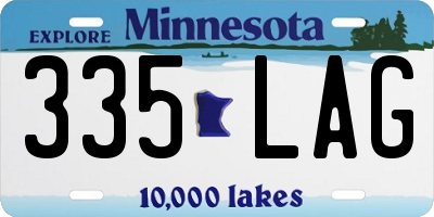 MN license plate 335LAG