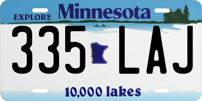 MN license plate 335LAJ