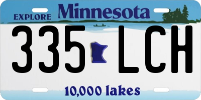 MN license plate 335LCH