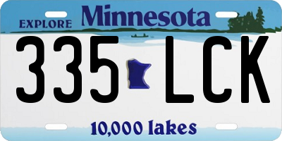 MN license plate 335LCK