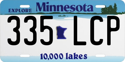 MN license plate 335LCP