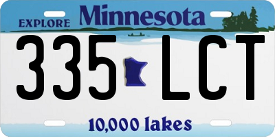 MN license plate 335LCT