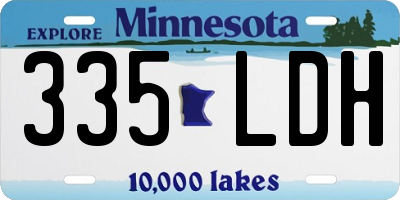 MN license plate 335LDH