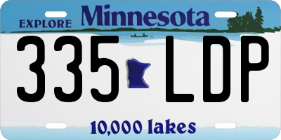 MN license plate 335LDP