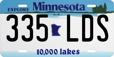 MN license plate 335LDS