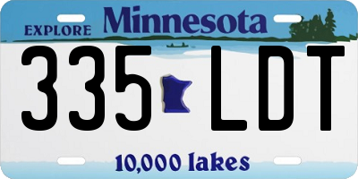 MN license plate 335LDT
