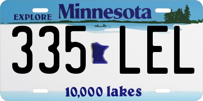 MN license plate 335LEL