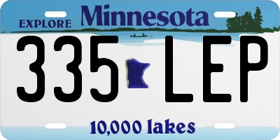 MN license plate 335LEP