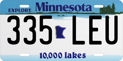 MN license plate 335LEU