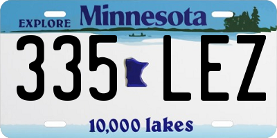 MN license plate 335LEZ