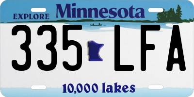 MN license plate 335LFA
