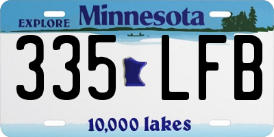 MN license plate 335LFB