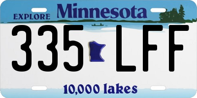MN license plate 335LFF