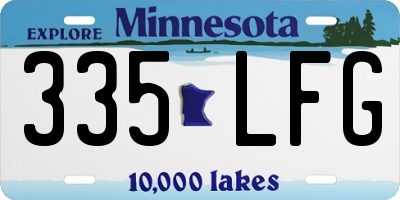 MN license plate 335LFG