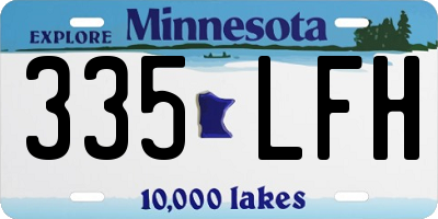 MN license plate 335LFH