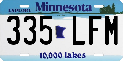 MN license plate 335LFM
