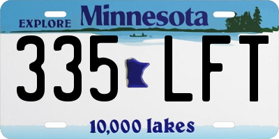 MN license plate 335LFT