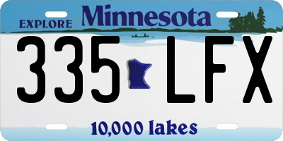 MN license plate 335LFX