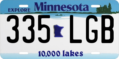MN license plate 335LGB