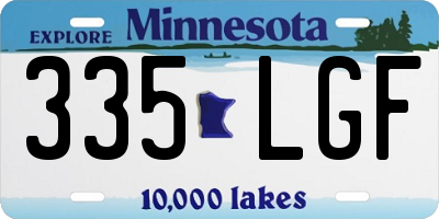 MN license plate 335LGF