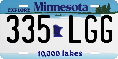 MN license plate 335LGG