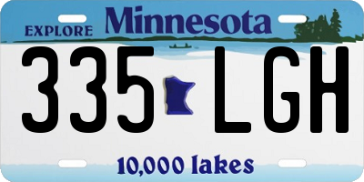 MN license plate 335LGH