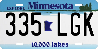 MN license plate 335LGK