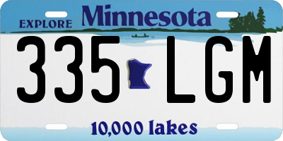 MN license plate 335LGM