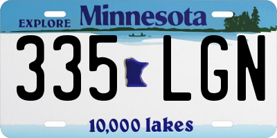 MN license plate 335LGN