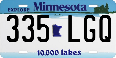 MN license plate 335LGQ