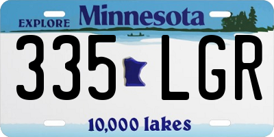 MN license plate 335LGR