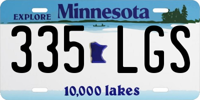 MN license plate 335LGS