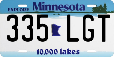 MN license plate 335LGT