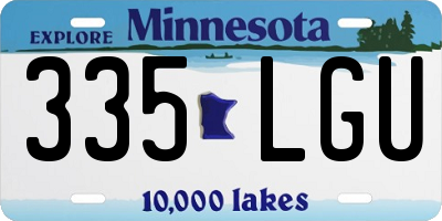 MN license plate 335LGU