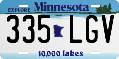 MN license plate 335LGV