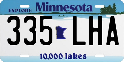 MN license plate 335LHA