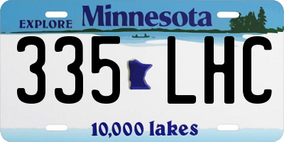 MN license plate 335LHC
