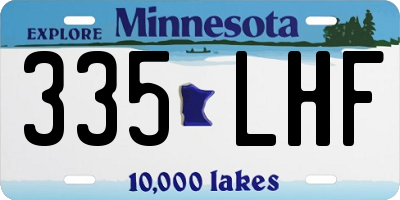 MN license plate 335LHF