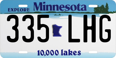 MN license plate 335LHG