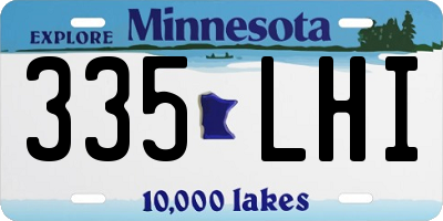 MN license plate 335LHI