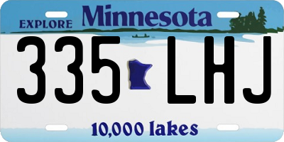 MN license plate 335LHJ