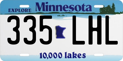 MN license plate 335LHL