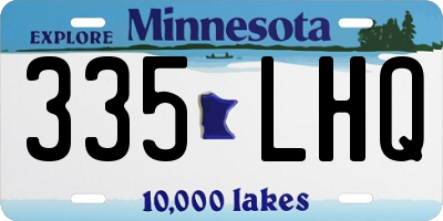 MN license plate 335LHQ