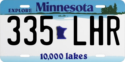 MN license plate 335LHR