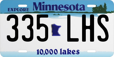 MN license plate 335LHS