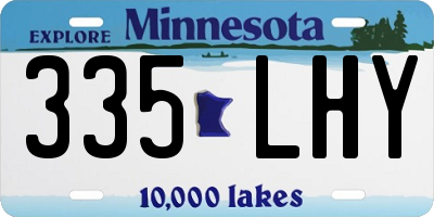MN license plate 335LHY