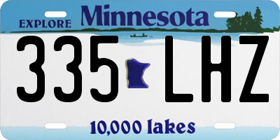 MN license plate 335LHZ