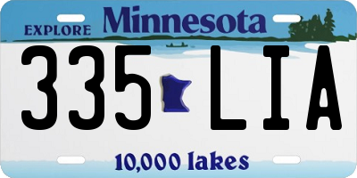 MN license plate 335LIA