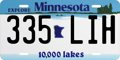 MN license plate 335LIH