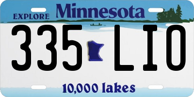 MN license plate 335LIO